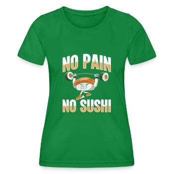 Japanisches Essen Sushi Liebhaber Bodybuilder - Frauen Funktions-T-Shirt - Kelly Green - Vorne - AI Model Female 172 dark (172cm)