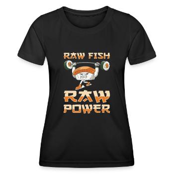 Cuisine japonaise Sushi Lovers Bodybuilders - T-shirt sport Femme - noir - Devant - AI Model Female 172 light (172cm)
