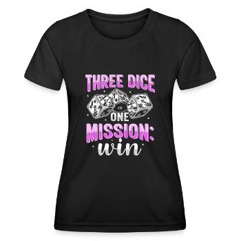 If you think I'm crazy Bunco Bunco - Women's Functional T-Shirt - black - Front - AI Model Female 172 light (172cm)