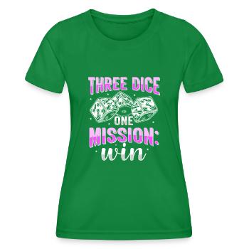 If you think I'm crazy Bunco Bunco - Women's Functional T-Shirt - kelly green - Front - AI Model Female 172 dark (172cm)