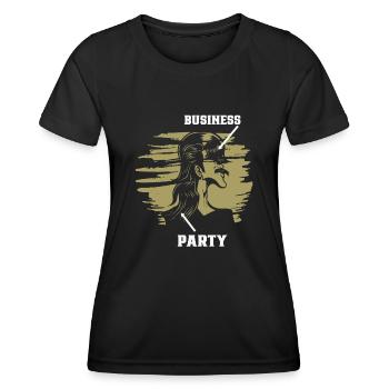 Mullet Frisur Vokuhila Frisur - Frauen Funktions-T-Shirt - Schwarz - Vorne - AI Model Female 172 light (172cm)