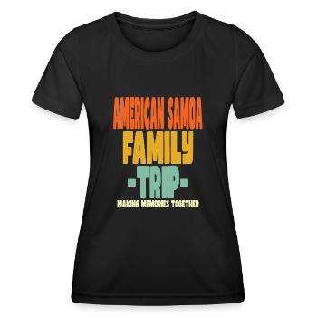 Vacances en famille aux Samoa américaines - T-shirt sport Femme - noir - Devant - AI Model Female 172 light (172cm)