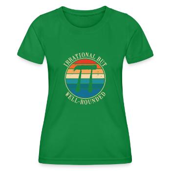 Pi irrationnel, mais bien arrondi - T-shirt sport Femme - vert - Devant - AI Model Female 172 dark (172cm)