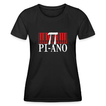 Pi comme au piano - T-shirt sport Femme - noir - Devant - AI Model Female 172 light (172cm)