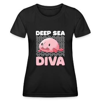 Marine Biologist Deep Sea Fish Blob Fish Ocean - Women's Functional T-Shirt - black - Front - AI Model Female 172 light (172cm)