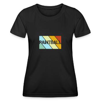 Paintball Rétro - T-shirt sport Femme - noir - Devant - AI Model Female 172 light (172cm)