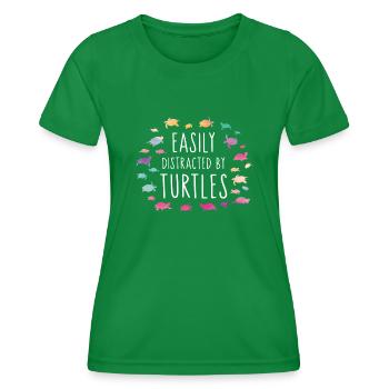 Sea Turtle Tortoise Easily - Frauen Funktions-T-Shirt - Kelly Green - Vorne - AI Model Female 172 dark (172cm)