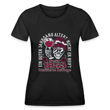 70. Geburtstag 1953 70er Guter Jahrgang - Frauen Funktions-T-Shirt - Schwarz - Vorne - AI Model Female 172 light (172cm)