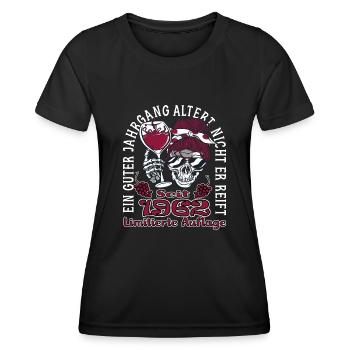 61. Geburtstag 1962 61er Guter Jahrgang - Frauen Funktions-T-Shirt - Schwarz - Vorne - AI Model Female 172 light (172cm)