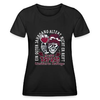 51. Geburtstag 1972 51er Guter Jahrgang - Frauen Funktions-T-Shirt - Schwarz - Vorne - AI Model Female 172 light (172cm)