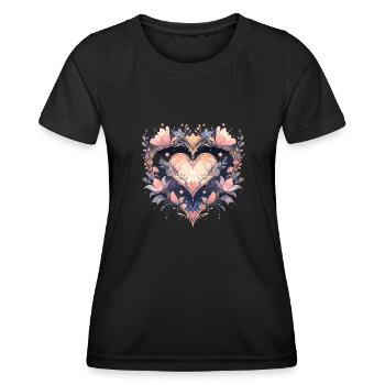 Lotus Blossom - Women's Functional T-Shirt - black - Front - AI Model Female 172 light (172cm)