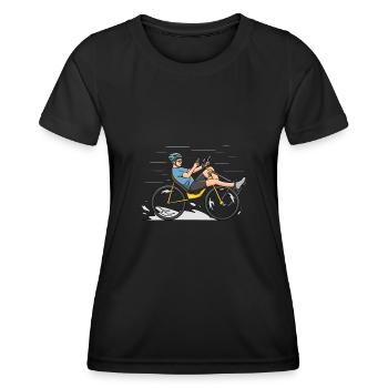 Vélo Vélo Vélo Couché Vélo Cycliste Pédale - T-shirt sport Femme - noir - Devant - AI Model Female 172 light (172cm)