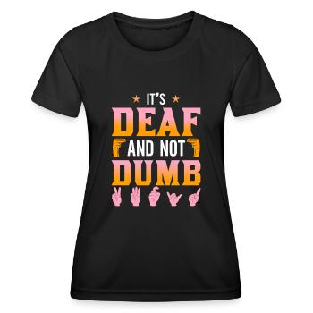 Deaf Deafness Hearing loss Hearing loss - Women's Functional T-Shirt - black - Front - AI Model Female 172 light (172cm)