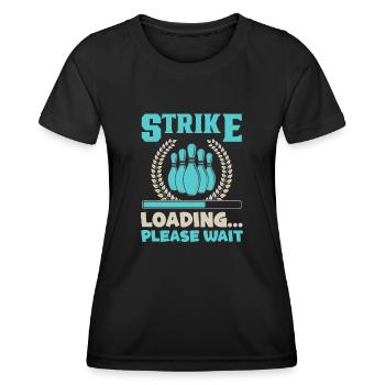 Bowling Skittles Bowler Bowling Club - Women's Functional T-Shirt - black - Front - AI Model Female 172 light (172cm)