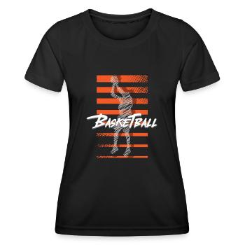 Basketball Basketballer - Frauen Funktions-T-Shirt - Schwarz - Vorne - AI Model Female 172 light (172cm)