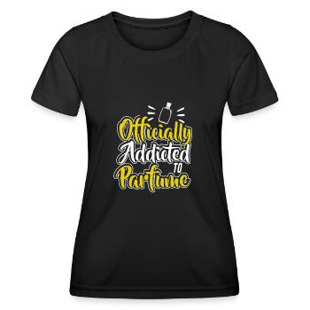 Parfüm Fragrance Perfüm Perfume Parfum Duft - T-shirt sport Femme - noir - Devant - AI Model Female 172 light (172cm)