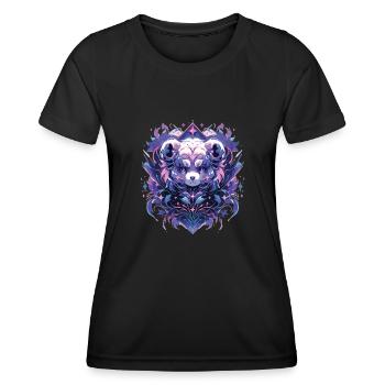 Panda Panda Tête Panda Ours Panda Panda Bébé - T-shirt sport Femme - noir - Devant - AI Model Female 172 light (172cm)