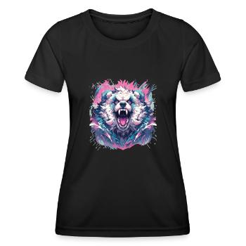Panda Panda Tête Panda Ours Panda Panda Bébé - T-shirt sport Femme - noir - Devant - AI Model Female 172 light (172cm)