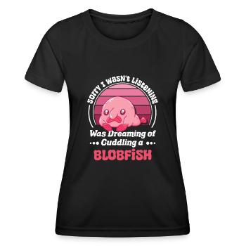Meeresbiologe Tiefseefisch Blobfisch Ozean - Frauen Funktions-T-Shirt - Schwarz - Vorne - AI Model Female 172 light (172cm)