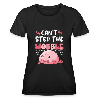 Meeresbiologe Tiefseefisch Blobfisch Ozean - Frauen Funktions-T-Shirt - Schwarz - Vorne - AI Model Female 172 light (172cm)