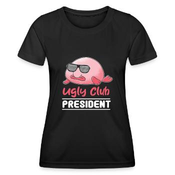 Meeresbiologe Tiefseefisch Blobfisch Ozean - Frauen Funktions-T-Shirt - Schwarz - Vorne - AI Model Female 172 light (172cm)