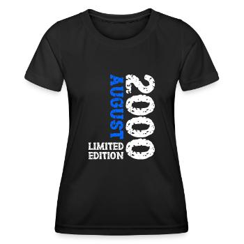 2000 August Limited Edition 23. Geburtstag Outfit - Frauen Funktions-T-Shirt - Schwarz - Vorne - AI Model Female 172 light (172cm)