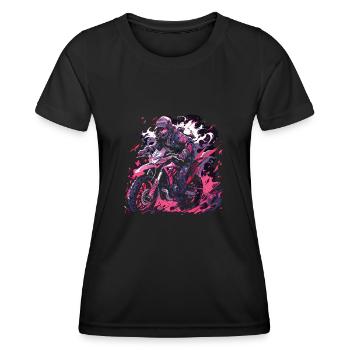 Supermotard Motocross Moto Moto Moto - T-shirt sport Femme - noir - Devant - AI Model Female 172 light (172cm)