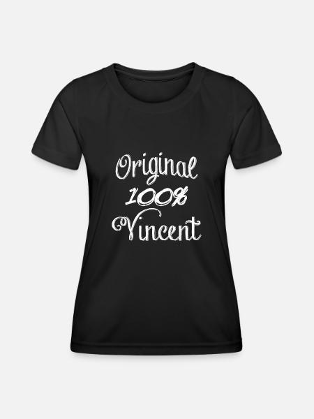 Original 100% Vincent - Frauen Funktions-T-Shirt - Schwarz