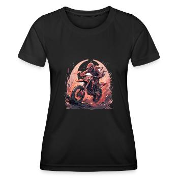 Supermotard Motocross Moto Moto Moto - T-shirt sport Femme - noir - Devant - AI Model Female 172 light (172cm)