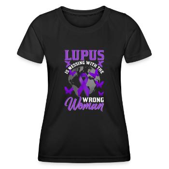 Lupus Bewusstseins Monat - Frauen Funktions-T-Shirt - Schwarz - Vorne - AI Model Female 172 light (172cm)