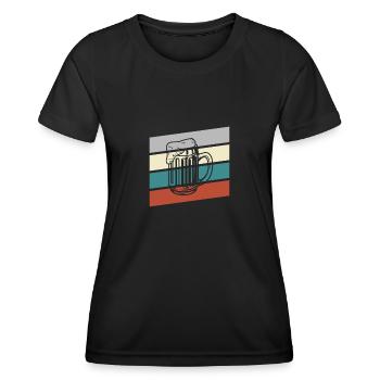 Beer Retro - Women's Functional T-Shirt - black - Front - AI Model Female 172 light (172cm)
