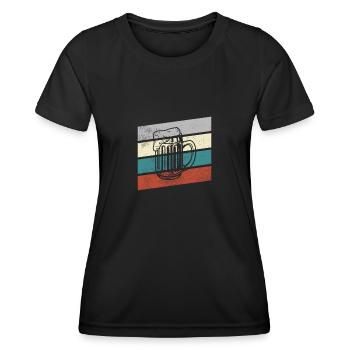 Beer Retro - Women's Functional T-Shirt - black - Front - AI Model Female 172 light (172cm)