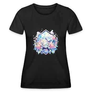 Turtle Lizard Turtle Baby Turtles - Women's Functional T-Shirt - black - Front - AI Model Female 172 light (172cm)