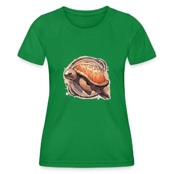 Turtle - Women's Functional T-Shirt - kelly green - Front - AI Model Female 172 dark (172cm)