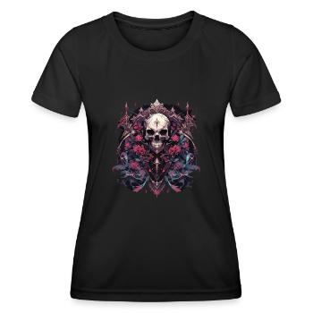 Skull Skull Skulls Skull Skeleton - Women's Functional T-Shirt - black - Front - AI Model Female 172 light (172cm)