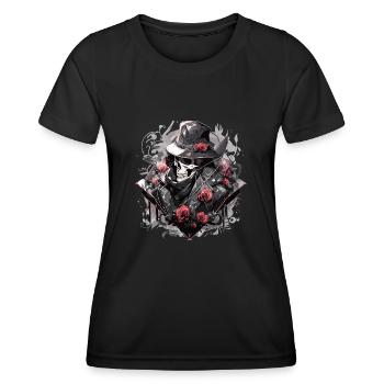 Skull Skull Skulls Skull Skeleton - Women's Functional T-Shirt - black - Front - AI Model Female 172 light (172cm)