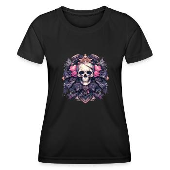 Skull Skull Skulls Skull Skeleton - Women's Functional T-Shirt - black - Front - AI Model Female 172 light (172cm)
