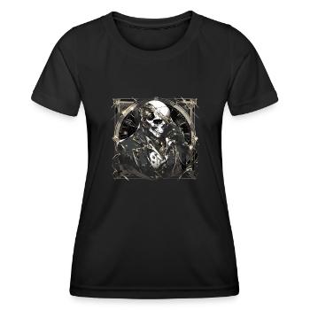 Skull Skull Skulls Skull Skeleton - Women's Functional T-Shirt - black - Front - AI Model Female 172 light (172cm)
