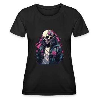 Skull Skull Skulls Skull Skeleton - Women's Functional T-Shirt - black - Front - AI Model Female 172 light (172cm)