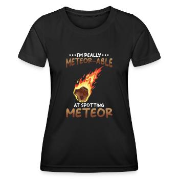Meteorologe Meteorologie Meteorit Meteor - Frauen Funktions-T-Shirt - Schwarz - Vorne - AI Model Female 172 light (172cm)
