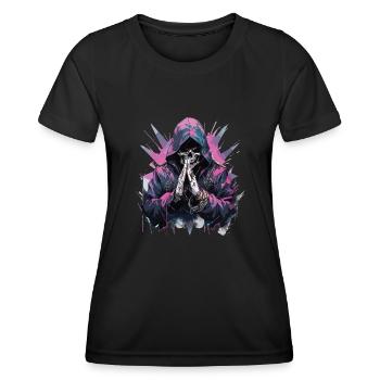 Skull Skull Skulls Skull Skeleton - Women's Functional T-Shirt - black - Front - AI Model Female 172 light (172cm)