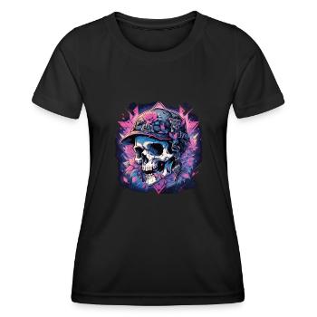 Skull Skull Skulls Skull Skeleton - Women's Functional T-Shirt - black - Front - AI Model Female 172 light (172cm)