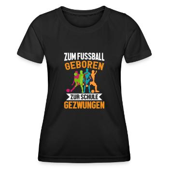 Fussball Schule Schüler Kind - Frauen Funktions-T-Shirt - Schwarz - Vorne - AI Model Female 172 light (172cm)
