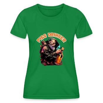 Piss Drinker 35 - Frauen Funktions-T-Shirt - Kelly Green - Vorne - AI Model Female 172 dark (172cm)