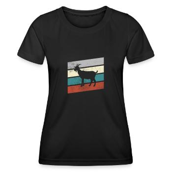 Goat Retro - Women's Functional T-Shirt - black - Front - AI Model Female 172 light (172cm)
