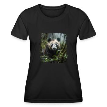 Pandas réaliste Panda Panda géant - T-shirt sport Femme - noir - Devant - AI Model Female 172 light (172cm)