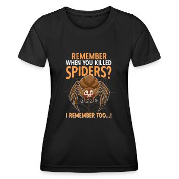Tarantula Spider Spider Collector Pet - Women's Functional T-Shirt - black - Front - AI Model Female 172 light (172cm)