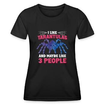 Tarantula Spider Spider Collector Pet - Women's Functional T-Shirt - black - Front - AI Model Female 172 light (172cm)