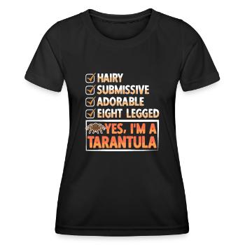 Tarantula Spider Spider Collector Pet - Women's Functional T-Shirt - black - Front - AI Model Female 172 light (172cm)