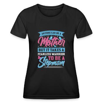 Stiefmutter - Frauen Funktions-T-Shirt - Schwarz - Vorne - AI Model Female 172 light (172cm)
